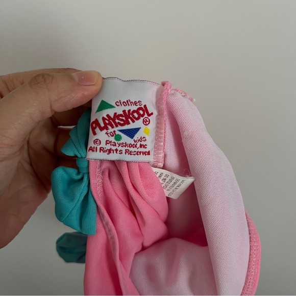 Vintage Playskool Vacation Neon Pink One Piece-Kids Girl Size 5/6 - Picture 5 of 6
